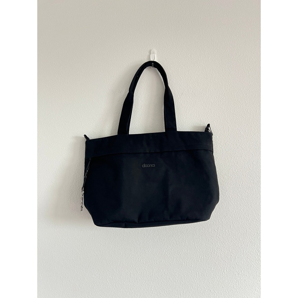 Doona Black All-Day Diaper Tote Bag Stroller Attachment Travel Minimalist Chic